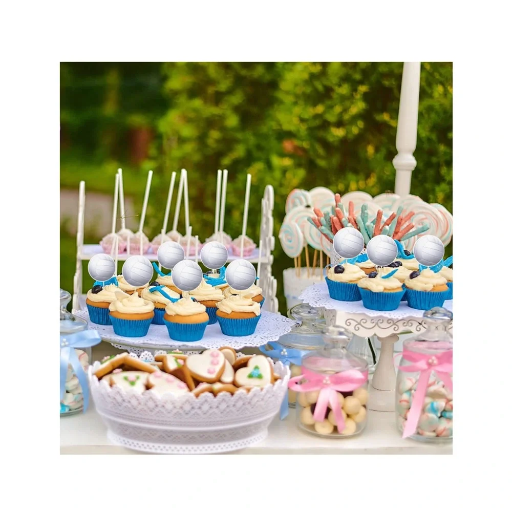 Volleyball Cupcake Toppers, 36 ct